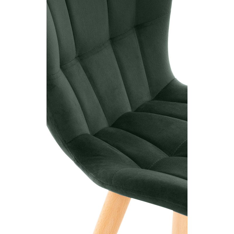 Ensemble de 2 chaises Elda, velours vert