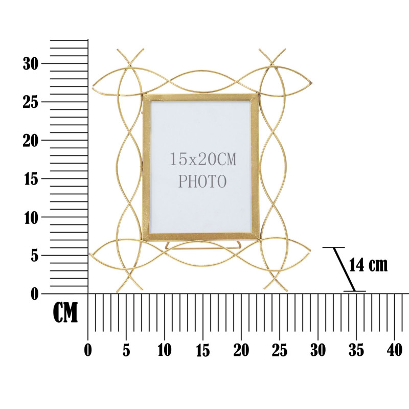 Cornice Glam X in ferro – 29,5 × 14 × 32 cm (formato foto: 15 × 20 cm)
