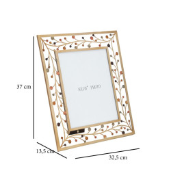 Marco de fotos Bixy – 32,5 × 13,5 × 36,2 cm (dimensiones interiores: 20 × 25 cm)
