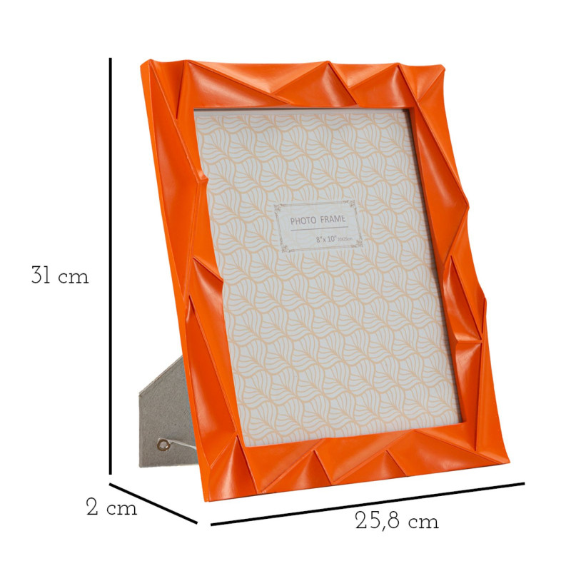 Cornice portafoto arancione – 25,8 × 2 × 31 cm (formato interno: 20 × 25 cm)
