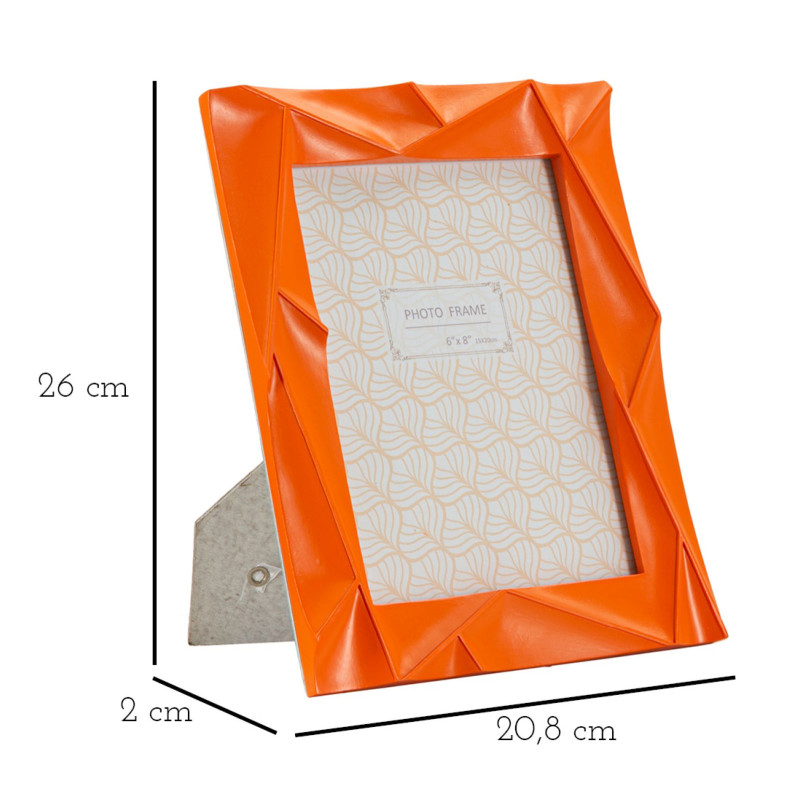 Marco de fotos Naranja – 20,8 × 2 × 26 cm (formato interior: 15 × 20 cm)
