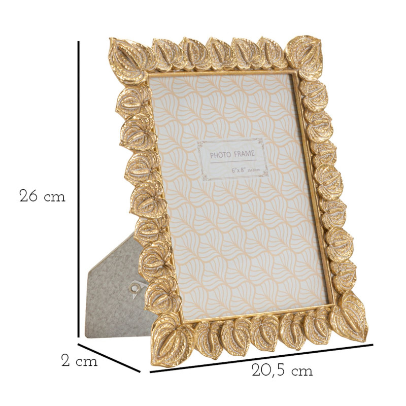 Cornice portafoto Anthurium – 20,5 × 2 × 26 cm (formato interno: 15 × 20 cm)
