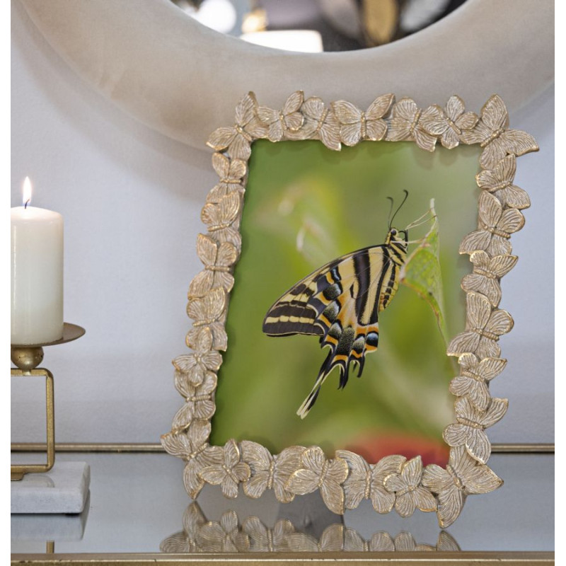 Marco de fotos Farfalle dorado – 27,5 × 2,6 × 32,5 cm (formato interior: 20 × 25 cm)
