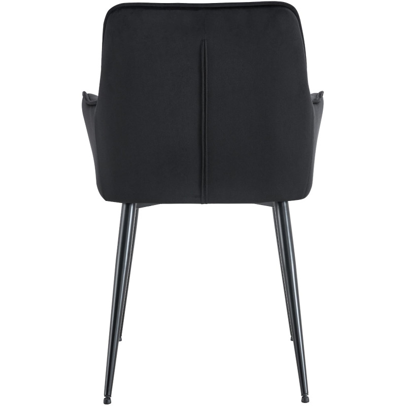 Ensemble de 2 chaises de salle à manger Ferndale en velours noir