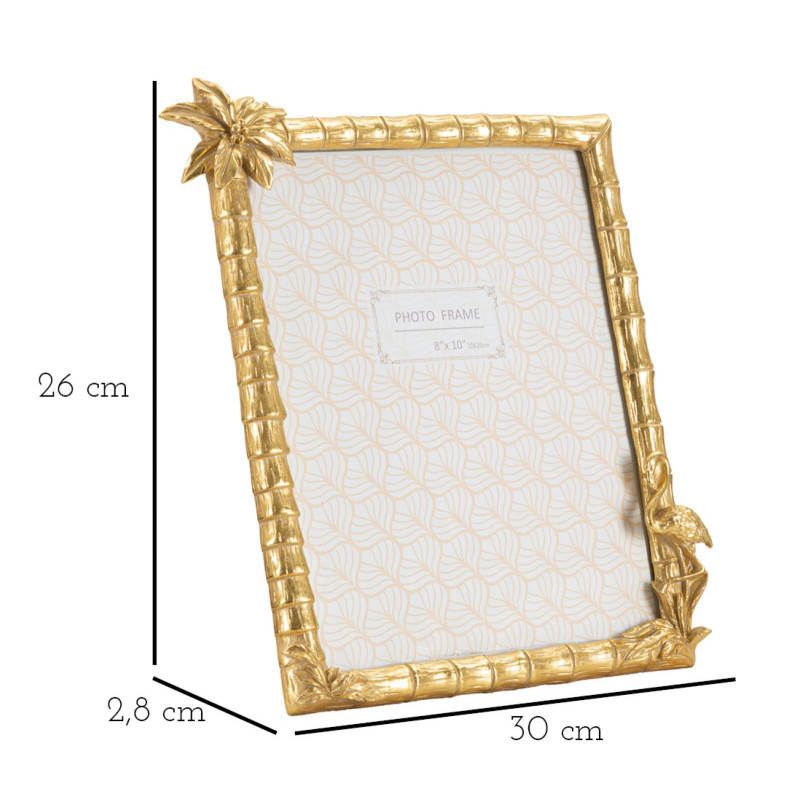 Marco de fotos Flamenco rosa – 30 × 2,8 × 26 cm (formato interior: 20 × 25 cm)

