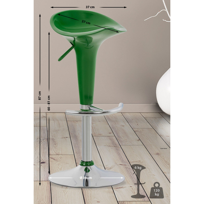 Sgabello Saddle verde