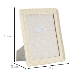 Marco de fotos estilo bambú – 26 × 2 × 31 cm (formato interior: 20 × 25 cm)
