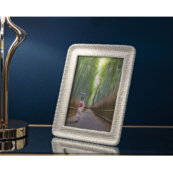 Moldura para fotografia estilo bambu – 20,5 × 2 × 25,5 cm (formato interior: 15 × 20 cm)
