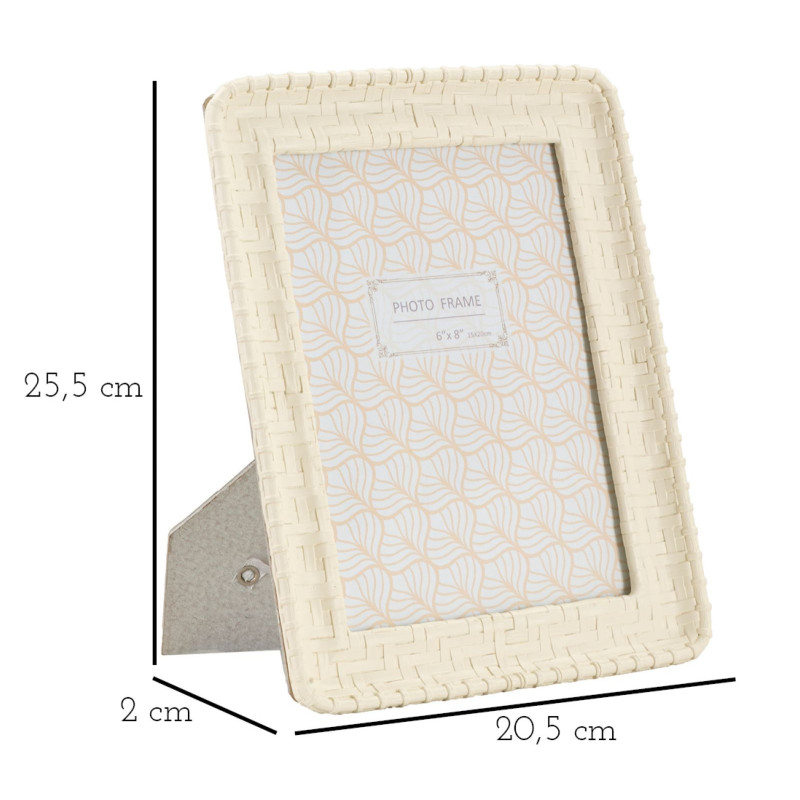 Moldura para fotografia estilo bambu – 20,5 × 2 × 25,5 cm (formato interior: 15 × 20 cm)
