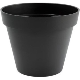 EDA Pot de fleur rond Toscane - ÿ 48 x H 40 cm - 43 L - Gris anthracite