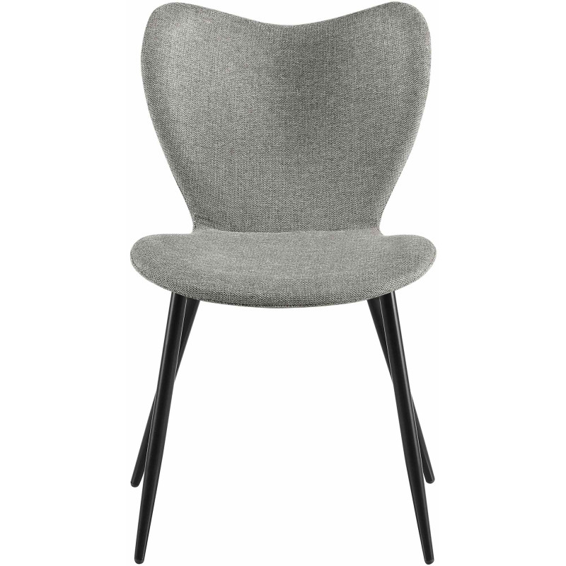 Chaise de salle à manger Maika, tissu gris
