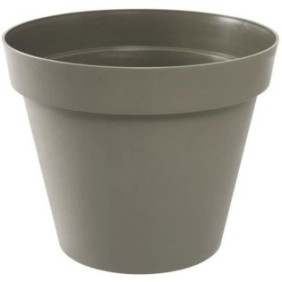 EDA Pot de fleur rond Toscane - ÿ 48 x H 40 cm - 43 L - Taupe