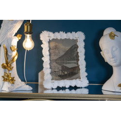 Marco de fotos Hoja de palma – 28,5 × 1,7 × 33 cm (formato interior: 20 × 25 cm)
