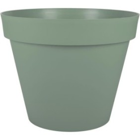 EDA PLASTIQUE - Pot de fleur rond Toscane - ÿ 60 x H47 cm - 76 L - Vert laurier