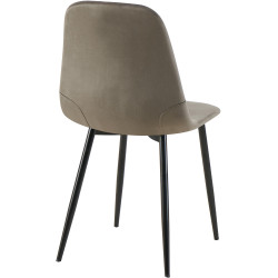 Ensemble de 4 chaises de salle à manger Baxter en velours anthracite