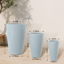 Lot de 3 pots de fleurs 3