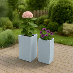 Lot de 2 pots de fleurs 3