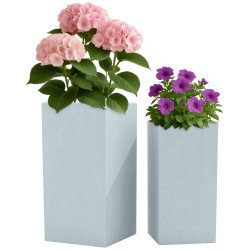 Lot de 2 pots de fleurs 3