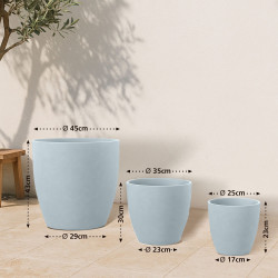 Lot de 3 pots de fleurs 1