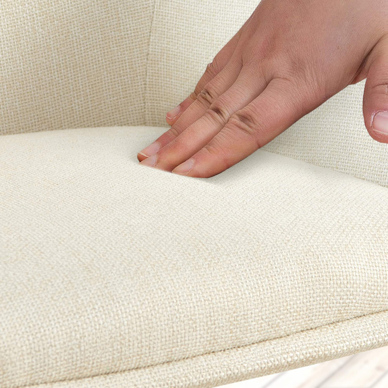 Ensemble de 2 chaises Tipton, tissu crème