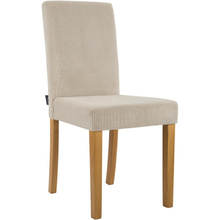 Chaise de salle à manger Ina Cord marron clair antique