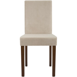 Chaise de salle à manger Ina Cord marron clair antique