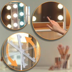 Miroir de maquillage Majuro blanc