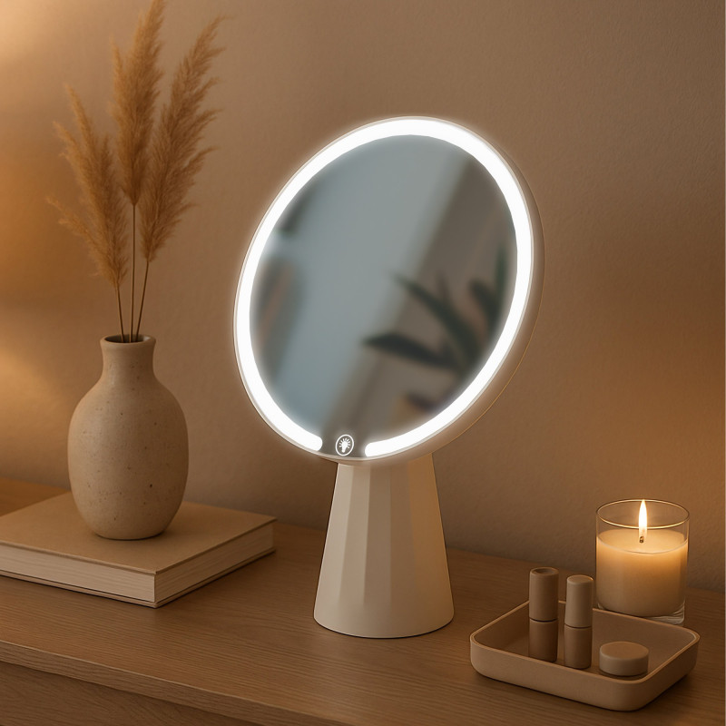 Miroir de maquillage Carrey blanc