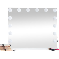 Miroir de maquillage blanc...
