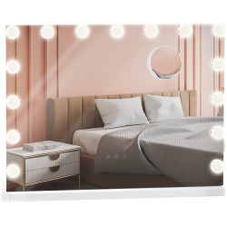 Miroir de maquillage blanc Marlene