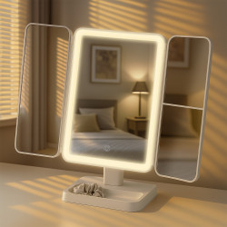 Miroir de maquillage blanc Otley