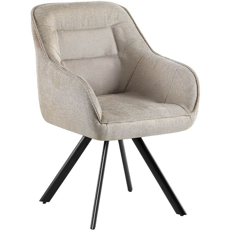Fauteuil Pettuli, tissu crème