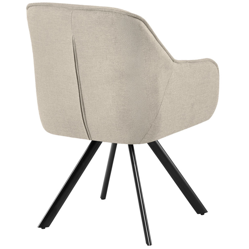 Fauteuil Pettuli, tissu crème