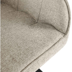 Fauteuil Pettuli, tissu crème