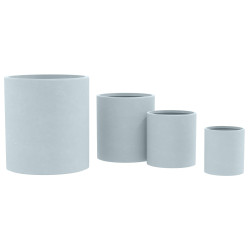 Lot de 4 pots de fleurs 1 gris