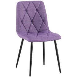 Chaise de salle à manger Clairton, tissu violet