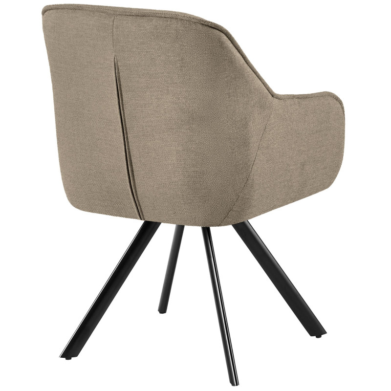 Chaise Pettuli, tissu taupe