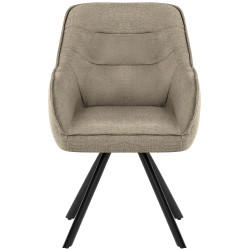 Chaise Pettuli, tissu taupe