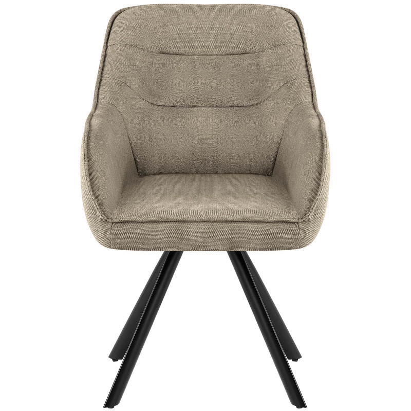 Chaise Pettuli, tissu taupe