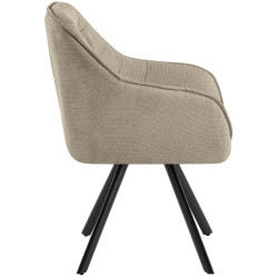 Chaise Pettuli, tissu taupe