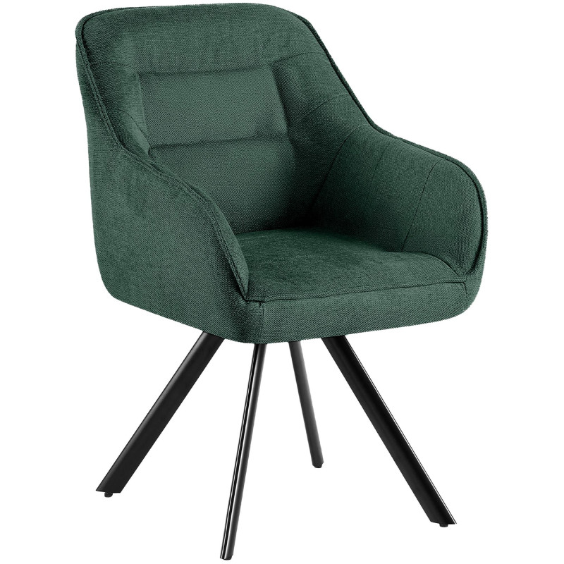 Chaise Pettuli, tissu vert