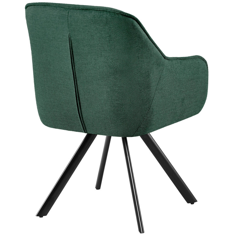 Chaise Pettuli, tissu vert