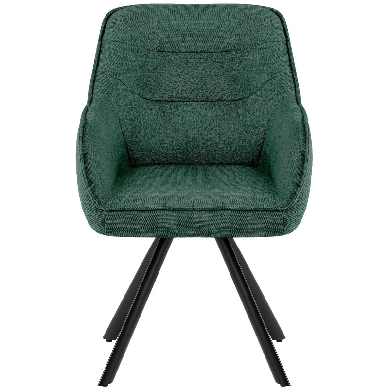 Chaise Pettuli, tissu vert