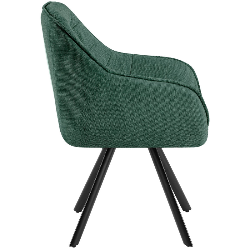 Chaise Pettuli, tissu vert