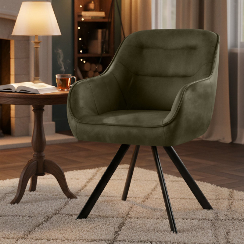 Chaise vintage Pettuli, vert antique