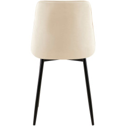 Ensemble de 2 chaises de salle à manger Gifford en velours crème