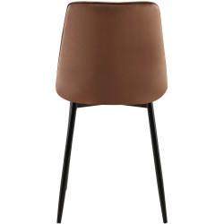 Ensemble de 2 chaises de salle à manger Gifford en velours marron