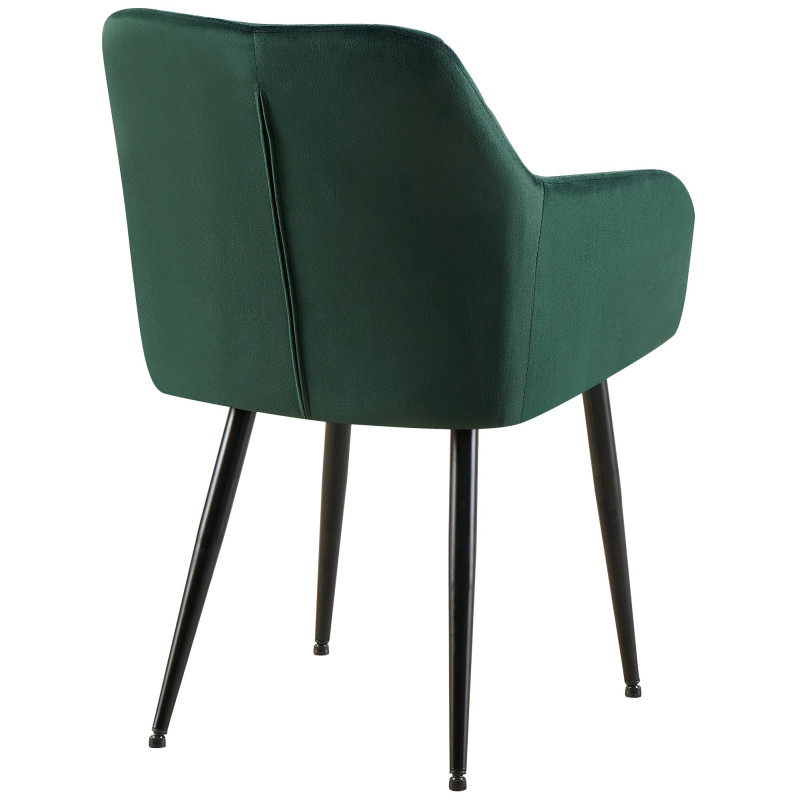 Ensemble de 2 chaises de salle à manger Monett en velours vert B