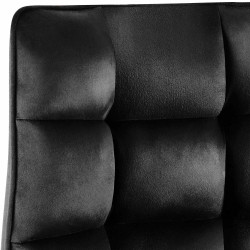 Ensemble de 2 chaises Saranda en velours noir
