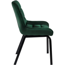 Ensemble de 2 chaises Saranda, velours vert